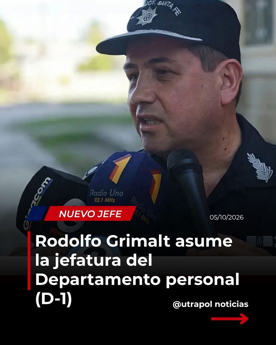 utrapolsantafe's tweet photo. El Director de Policía Rodolfo Grimalt, asume uno de los Departamento de la Plana Mayor.  Grimalt viene de ocupar la jefatura de la Unidad Regional XIV, San Javier, y anteriormente desempeño funciones como subjefe de la Unidad Regional VII, Garay. https://t.co/EMIkO5dCQA