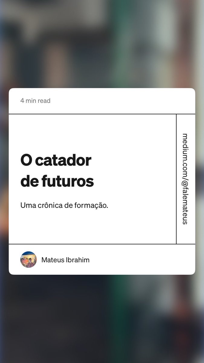 falemateus's tweet photo. Publiquei crônica nova > https://t.co/tQBgQ5rbmC https://t.co/1wDfD1TmvD