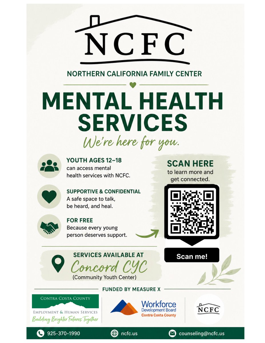 WDBCCC's tweet photo. 💚 FREE Mental Health Counseling for Youth Ages 12–18! 💚
Everyone deserves a safe space to talk, feel heard, and get the support they need! 🫶 https://t.co/ye9Wsl2HLM