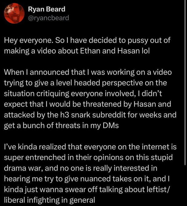 scottishlib's tweet photo. @ryancbeard You're nothing but a spineless pussy. https://t.co/8tlwOSmbrS