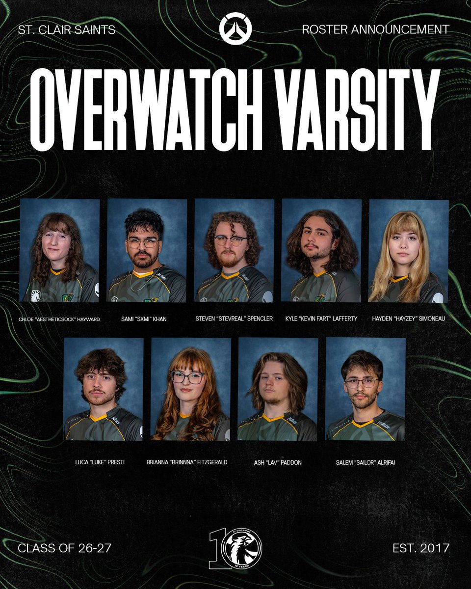 SaintsGamingCA's tweet photo. Picture day, but make it esports. Meet the #SaintsOW Varsity roster 📸 https://t.co/hx9AjG0At9