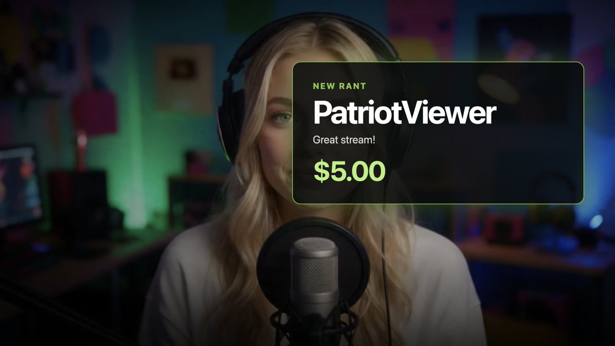StadiumStreamCo's tweet photo. Rumble alerts as a browser source.

Follows, subs, gifts, raids, and rants. Copy the widget URL, paste it into OBS or Streamlabs, and the overlay updates from the Rumble Live Stream API. https://t.co/j0JWD3rCL3