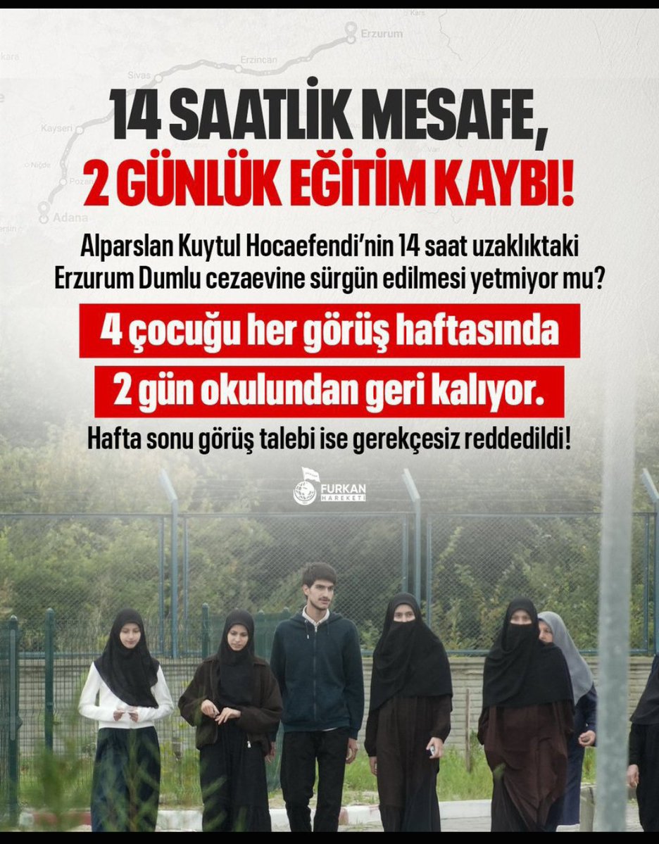FatmaCplfv's tweet photo. Okul çağındaki çocukların anne-babalarını görebilmesi için görüş günlerinin hafta sonuna alınması talebi reddedildi! Çocukların eğitim ve aile hakkını hiçe sayan bu karardan derhal dönülmelidir. 

#FurkanaSistematikZulüm
Cocuklar OkulundanOlmasın
AlparslanHoca AilesineZulüm https://t.co/QjoAUJiS2k