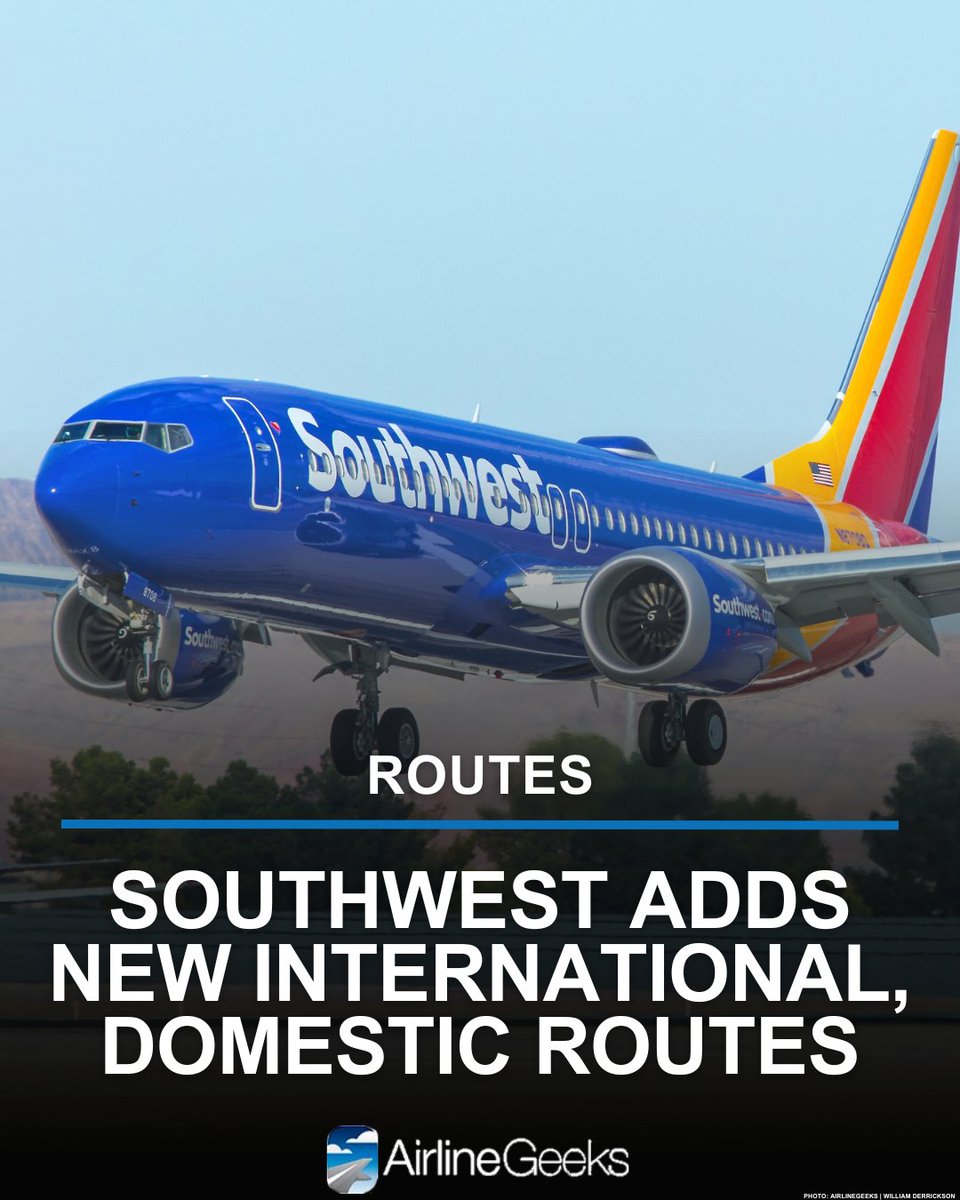 AirlineGeeks's tweet photo. .@SouthwestAir is growing its international and domestic networks at Austin-Bergstrom International Airport. https://t.co/Z2uTtS2wSd https://t.co/gWl8pzm5qP