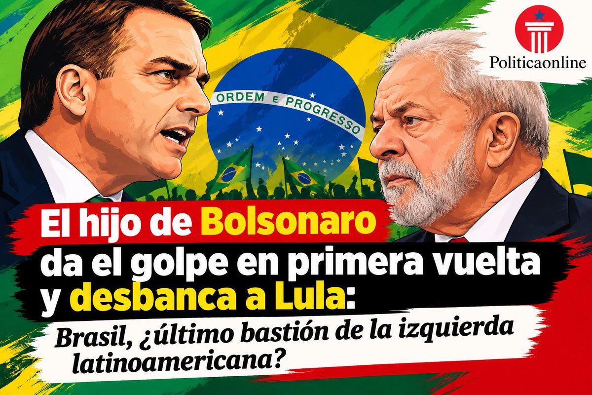 PolitikaMex's tweet photo. 🇧🇷El hijo de Bolsonaro da el golpe en primera vuelta y desbanca a Lula: Brasil, ¿último bastión de la izquierda latinoamericana? https://t.co/v8VfXKndO3