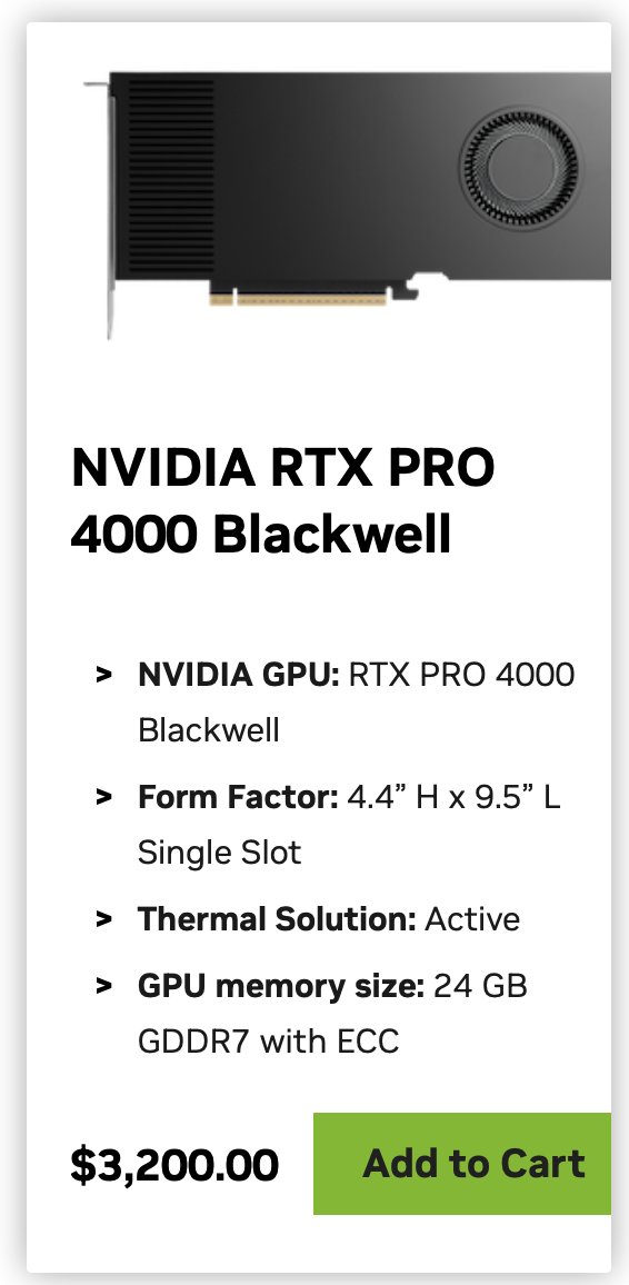 ziwenxu_'s tweet photo. Infinite money glitch here.

Ghost's new Core AI computer is $3,499.

The RTX PRO 4000 Blackwell + AMD Ryzen 5 sells for about $3,400 by itself.

So the rest is basically free??

64 GB DDR5 RAM - about $1K
1 TB NVMe SSD - $250

Total is like $4.5K if you buy the parts separately. https://t.co/11IWzyB9ww
