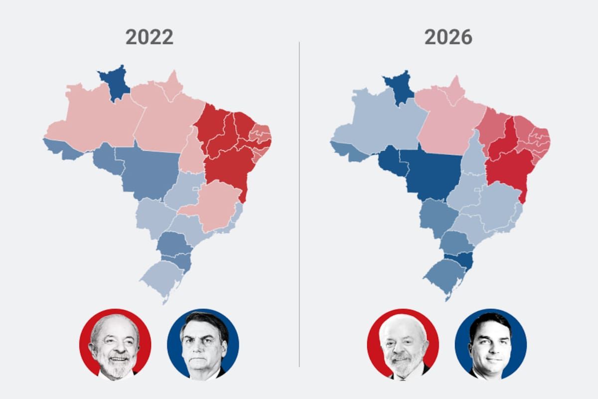 LNdata's tweet photo. 🗳️Elecciones en Brasil: compará cómo les fue a los candidatos en cada estado en la primera vuelta de 2022 y 2026  

🔗https://t.co/LXHAWYR1WH https://t.co/RzhNEbdSKG