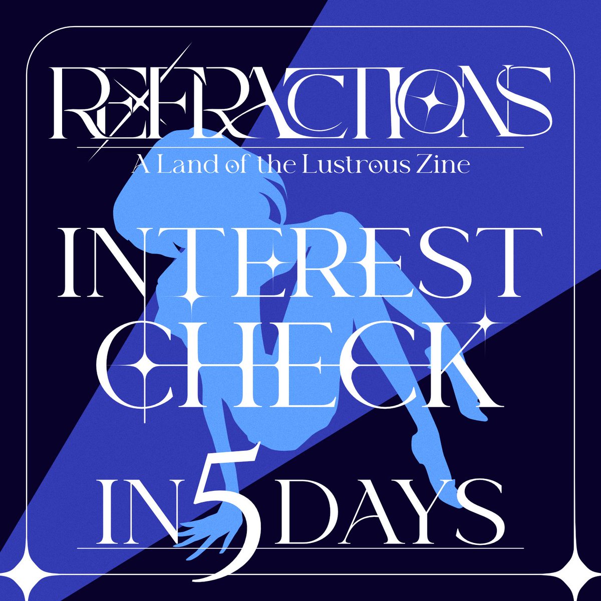 zinerefractions's tweet photo. 💎 INTEREST CHECK OPENS IN 5 DAYS! 💎 

Come join us on The Land and 
Be ready to share your thoughts and questions...
Soon....

#HnK #anime #zine #landofthelustrous #hosekinokuni #interestcheck #fanzine #zineproject #zinepromo https://t.co/7lunz1q9Qc