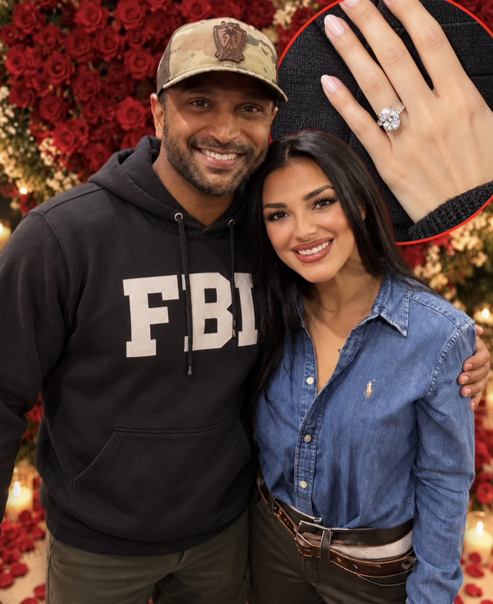 mymixtapez's tweet photo. FBI Director Kash Patel, 46, gets engaged to 27-year-old country singer Alexis Wilkins after proposing to her with a stunning diamond ring 💍❤️ https://t.co/WA4HY40Pca