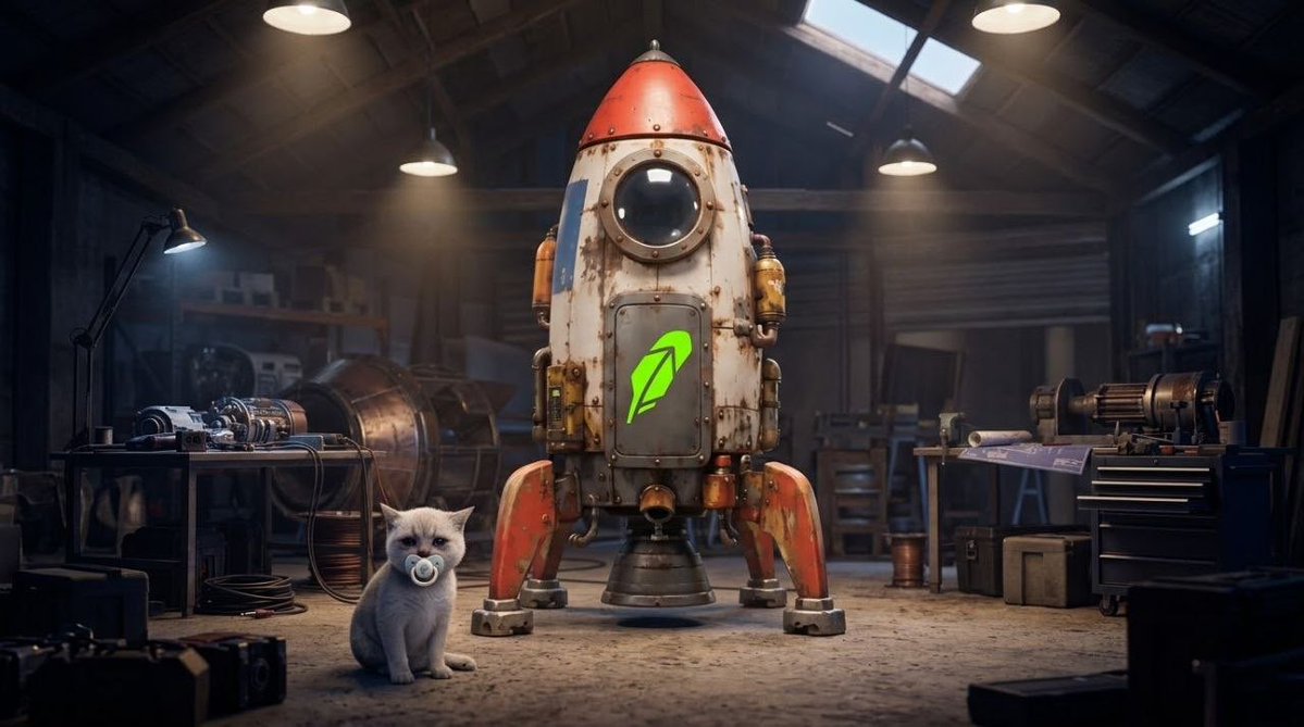 BABYCASHCATCTO's tweet photo. GM @ponsdotfamily @RobinhoodCrypto 

Building a rocket for dad, he always wanted to go to the moon 🌕

$BABYCASHCAT https://t.co/CFnCXK88WM