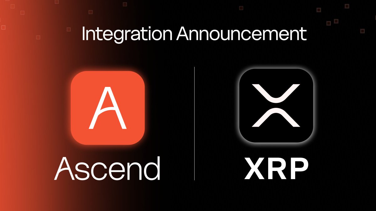 AscendPerps's tweet photo. BREAKING: XRP is now live on Ascend! 

Users can fund their Ascend accounts with $XRP to start trading perps in minutes. 

We're also launching Ascend Protocol Stats, giving you real-time access to track protocol activity like trades, volumes, users, etc 

More assets added, another product shipped. 

Our ecosystem is expanding and we're just getting started 🚀