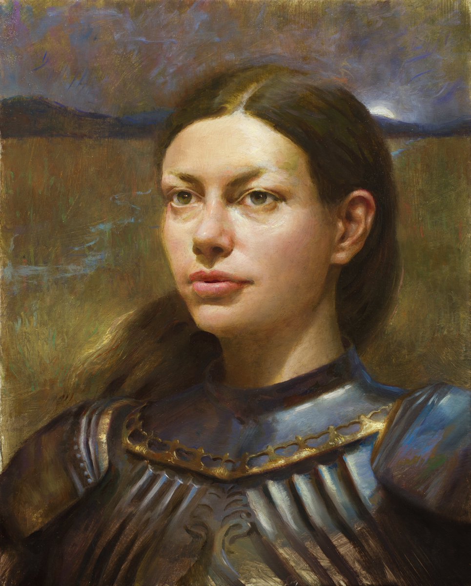 ArtGain's tweet photo. the model                       |                      the painting https://t.co/AM1LQqC81S