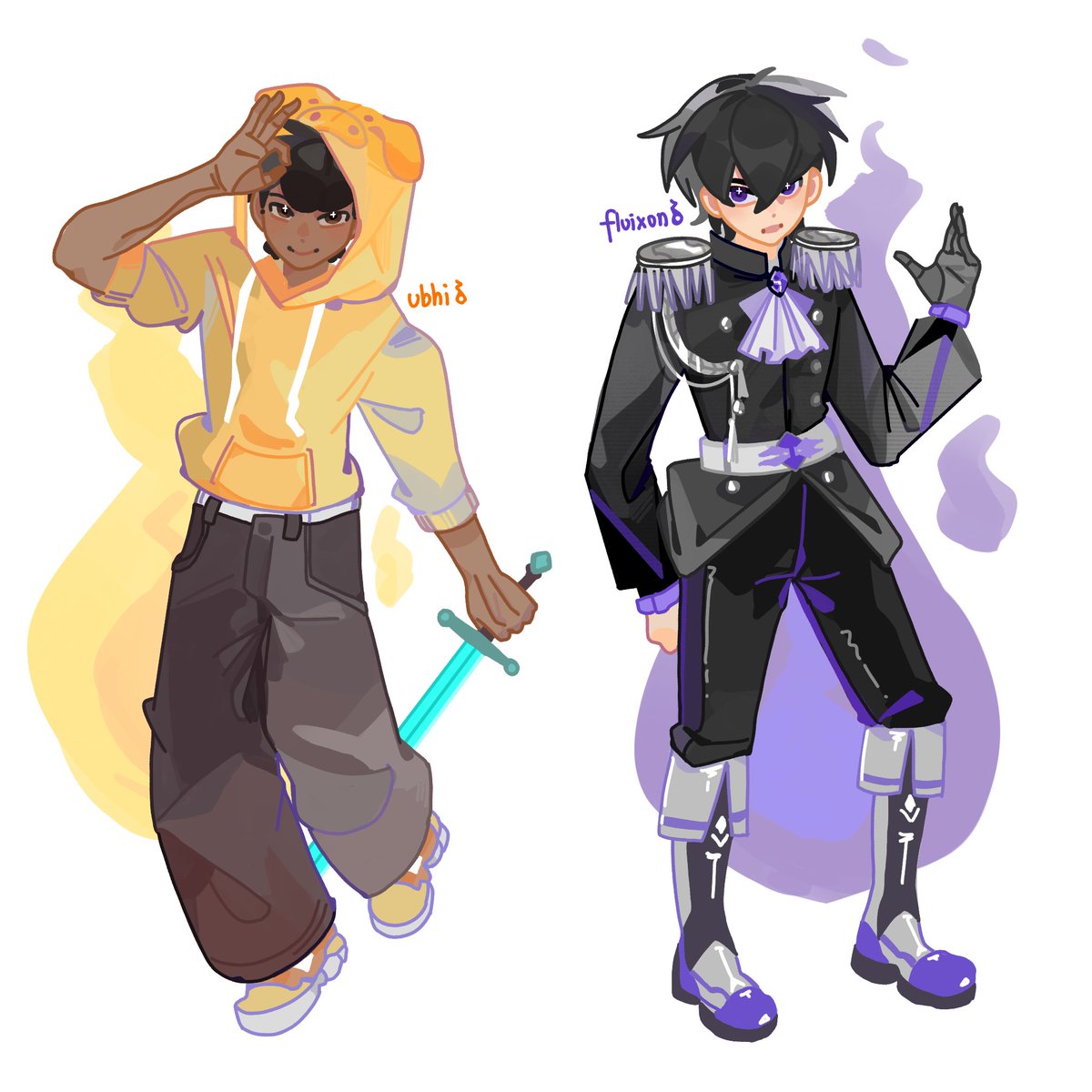 cola__polar's tweet photo. big souls🟡🟣
#soulsmp #ubhifanart 
#fluixonfanart https://t.co/yspfVPIiMx
