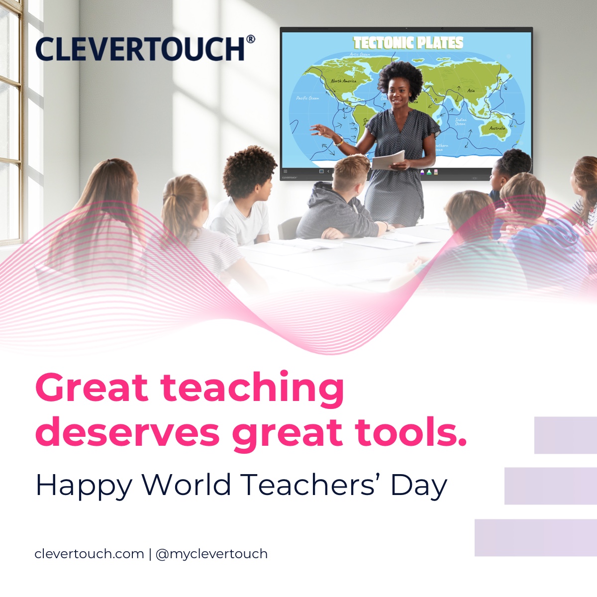 myClevertouch's tweet photo. Today, we’re celebrating you, the teachers who turn ideas into conversations, questions into discoveries, and classrooms into places where learning comes to life. And what better way to bring lessons to life than with LUX 2? https://t.co/lB8I8mmrqd
