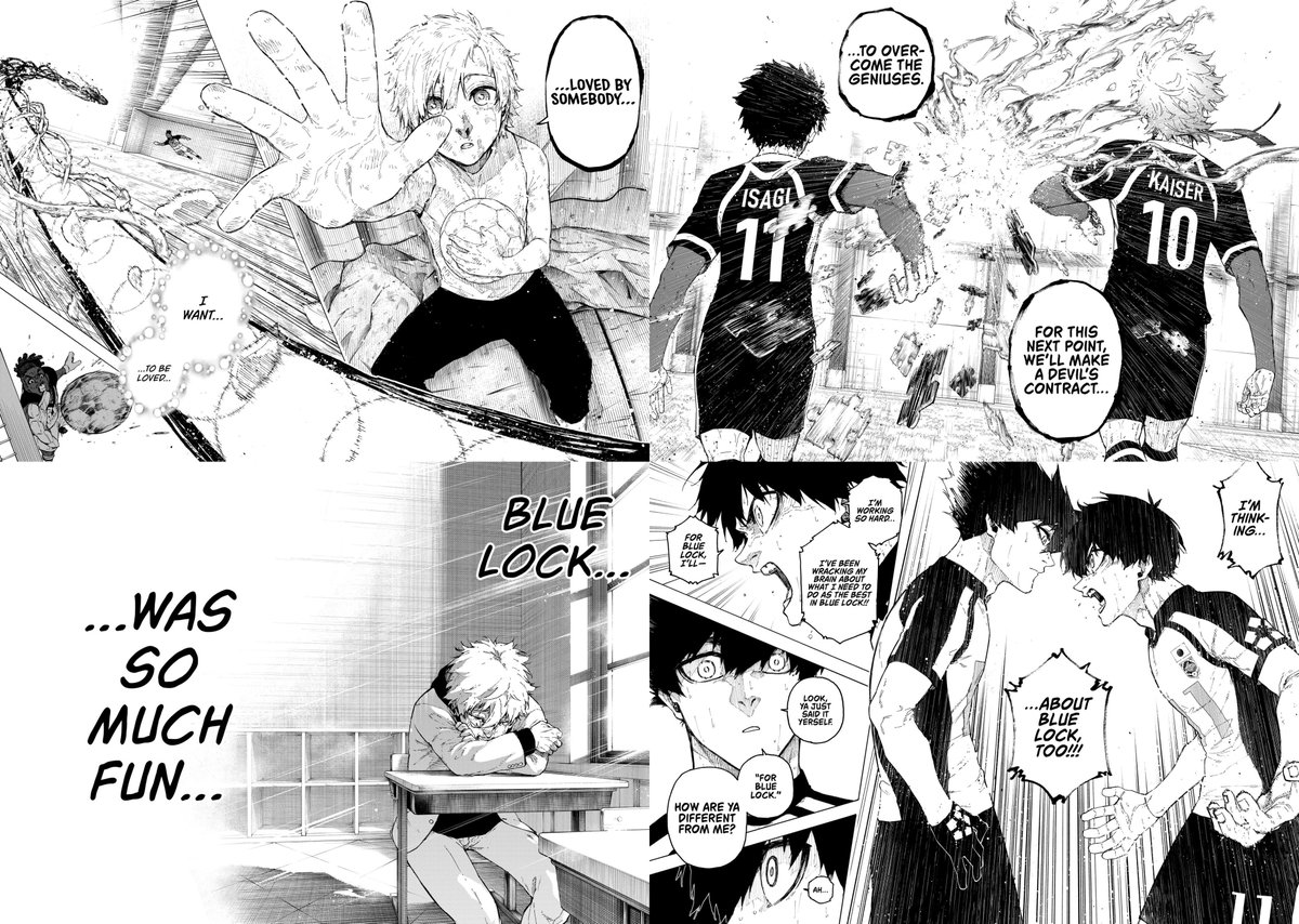 Streplic's tweet photo. Ao Ashi fans are the biggest larping fanbase on twitter.

Whenever they talk about Blue Lock, they describe the Season 1 anime, where the entire concept was basically “becoming the world’s best striker”

But the manga is nearly 400 chapters in. Everything has changed.

Plenty of players have abandoned their striker dreams and embraced positions that suit them better.

But Ao Ashi “fans” wouldn’t know this because they watched Season 1, formed an opinion, and have been hating on Twitter ever since.

Blue Lock isn’t just a striker project anymore. It has evolved into a team built around different positions, egos, and philosophies.

And once the NEL and U20 World Cup arcs get animated, along with Kaiser’s backstory, Isagi x Kaiser, and Nagi and Igaguri’s eliminations…

The casuals are going to see what Blue Lock really is.

The greatest sports animanga in history.
