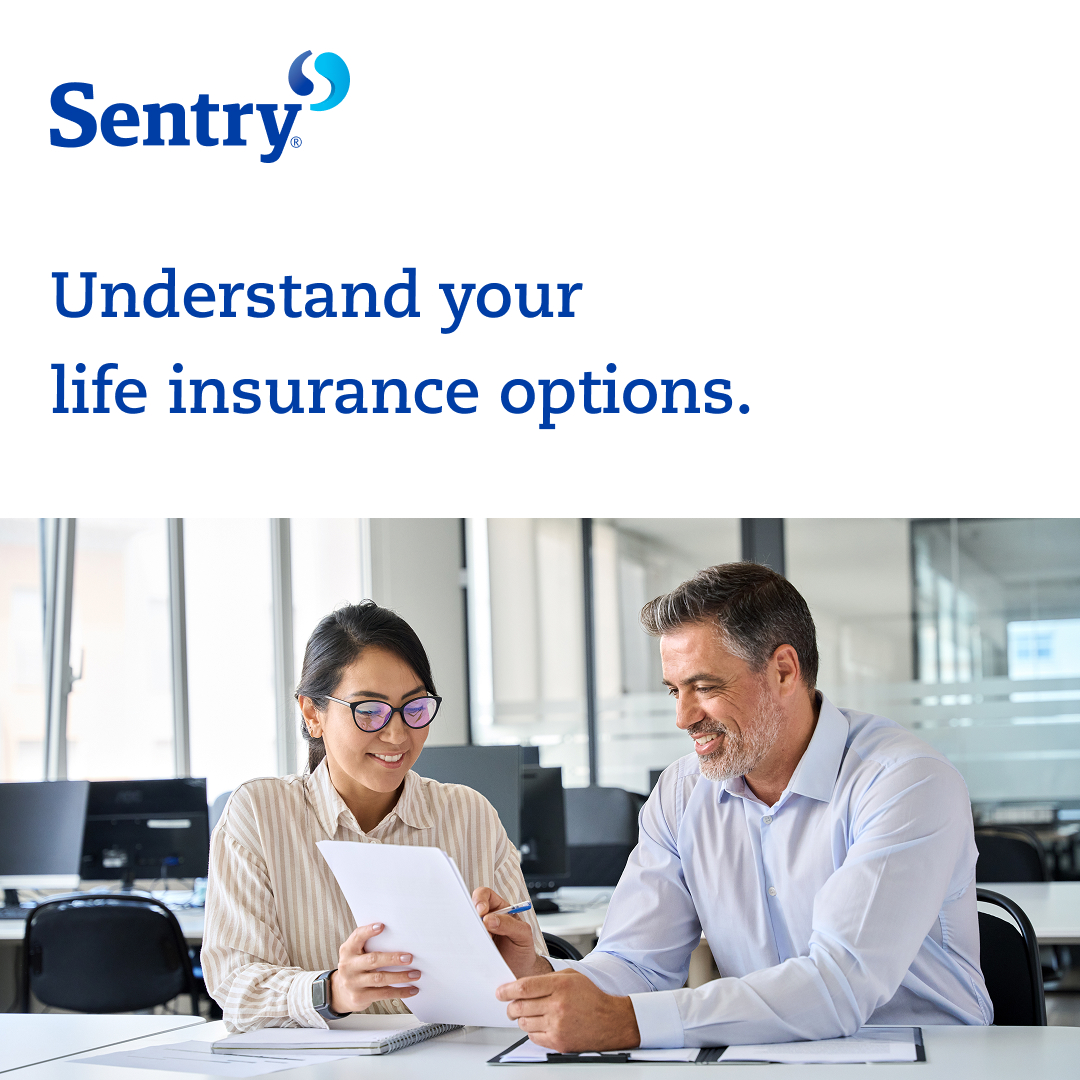 SentryInsurance's tweet photo. Whole-life vs. level-term: What’s the difference? 

Whole-life typically provides lifelong coverage, while level-term policies offer protection for a set period of 10–30 years. https://t.co/o6qiTa9Bbv https://t.co/tk9ttUybPN