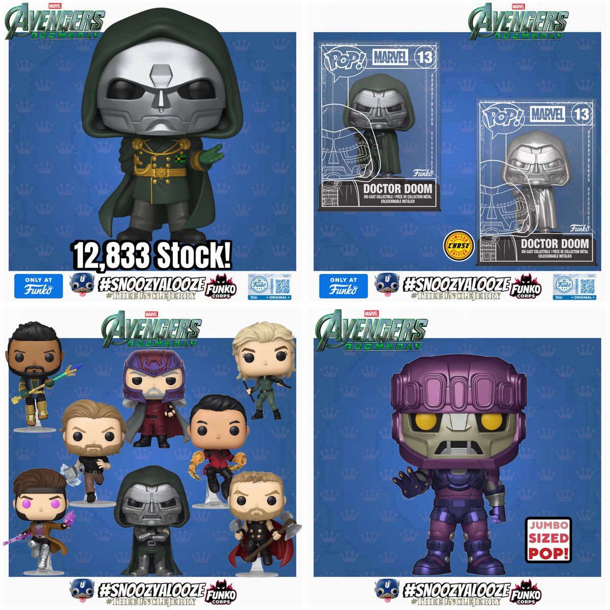 TheeUncleJerry's tweet photo. Available at the Funko web store..

MARVEL
Funko Pops! Avengers:Doomsday
👉 https://t.co/7ouXRDHjAd

📌 CURRENT STOCK IS PICTURED!

📌 Pre-Orders Estimated Ship Date: 11/19/26

#Funko #ad #Avengers https://t.co/GyZGkKLmlb