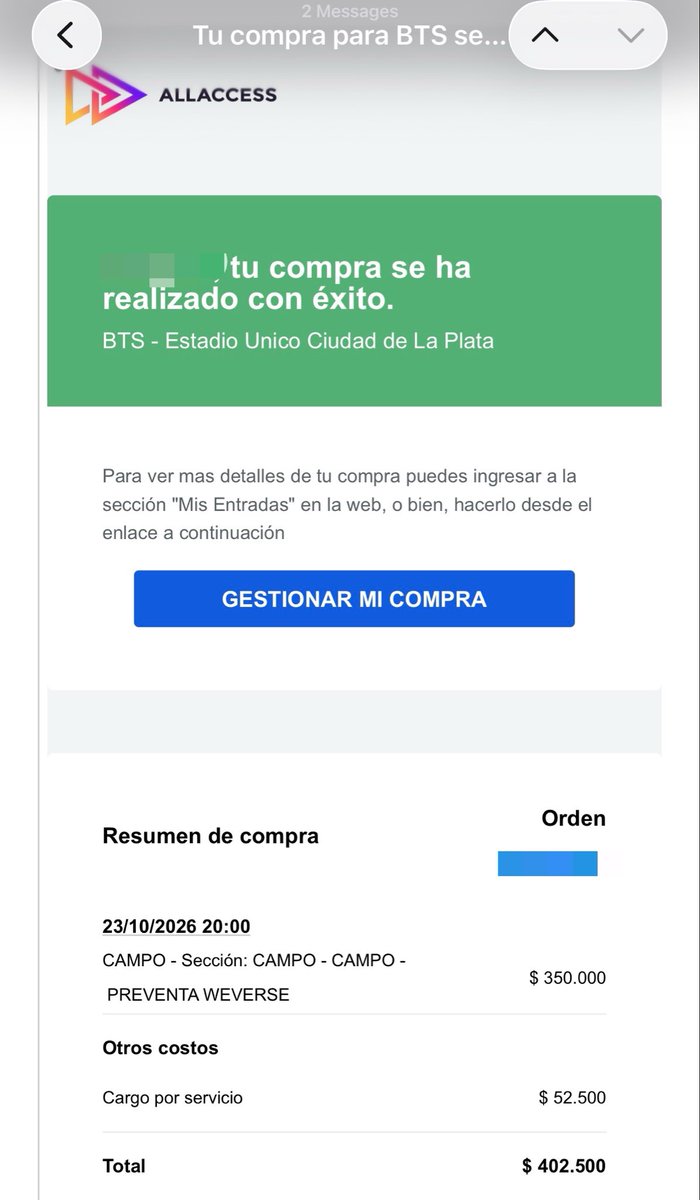 jjkturro's tweet photo. VENDO ENTRADA BTS EN LA PLATA 

con una mano en el corazón y con la otra secandome las lagrimas vendo una entrada para campo el 23/10 en el estadio unico de la plata. Ya no las voy a ver donde suene arirang💔

Cualquier cosa me preguntan igual https://t.co/okXprgyGgA