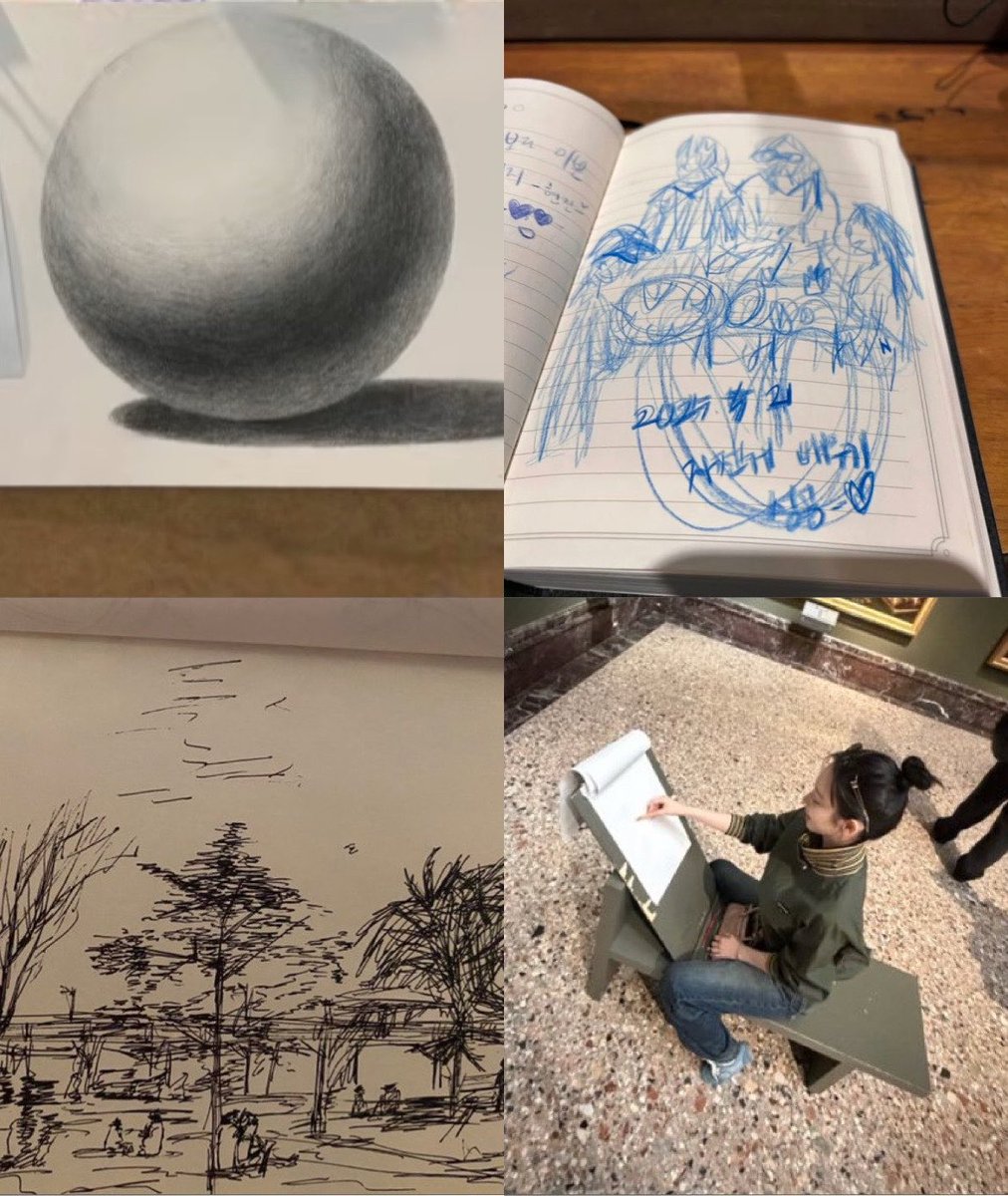 JENRINAES's tweet photo. and lemme say that she’s is genuinely living life to the fullest... she visits museums in every city on tour, always reading, joins art classes, and makes time for working out. she really knows how to enjoy life to the maximum and it’s honestly so inspiring to watch🥹🥹 https://t.co/v5EbJS2L0j