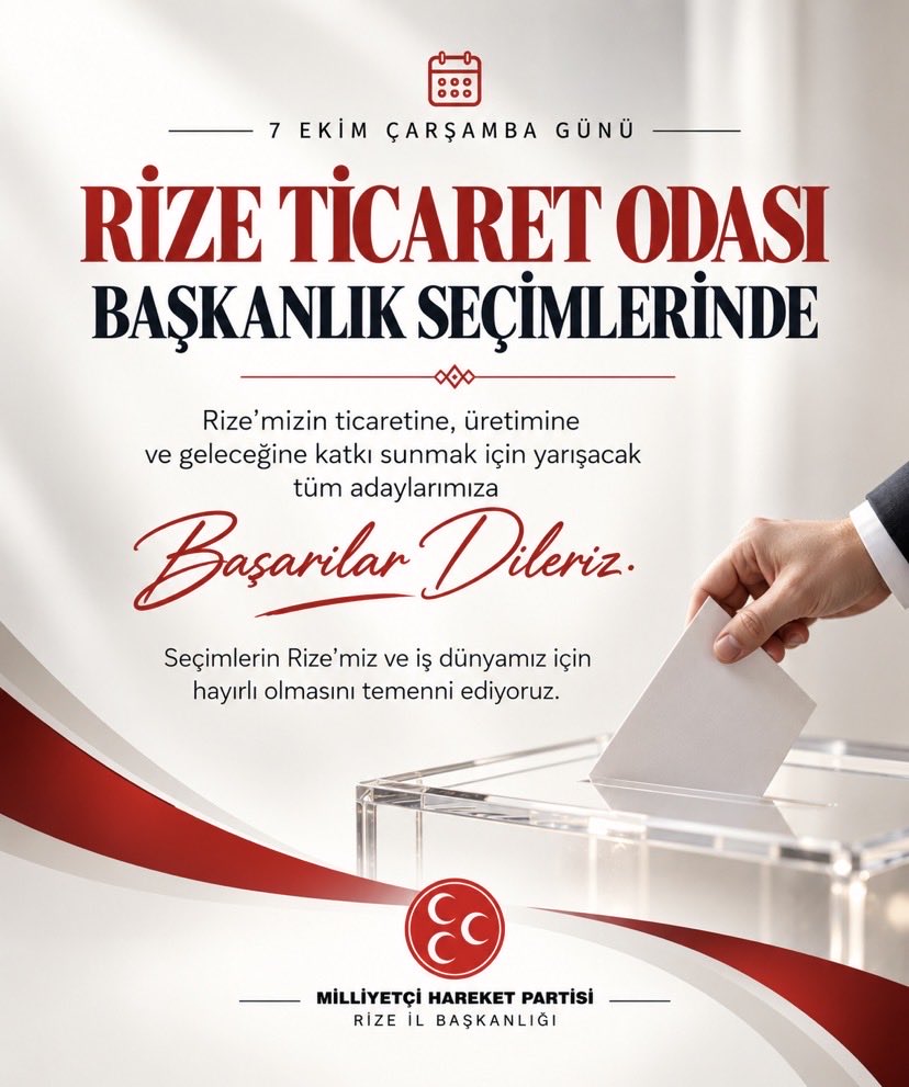 mhprizeilbas's tweet photo. Rize’mizin ticaretine, üretimine ve geleceğine katkı sunmak için yarışacak tüm kıymetli adaylarımıza başarılar diliyoruz.

“Rize için emek, ticaret için güç, geleceğimiz için birlik.”

Seçimlerin Rize’miz ve iş dünyamız için hayırlı olmasını temenni ediyoruz. https://t.co/NR7qGeThm1