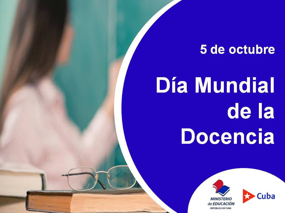 CubaMined's tweet photo. 🇨🇺  Hoy, en el #DíaMundialDelDocente, celebramos a quienes enseñan con vocación y construyen futuro. Gracias por inspirar, guiar y dejar huella. ¡Feliz día, maestras y maestros! 👩‍🏫👨‍🏫✨ #GraciasProfe https://t.co/0k4Kvs0k8u
