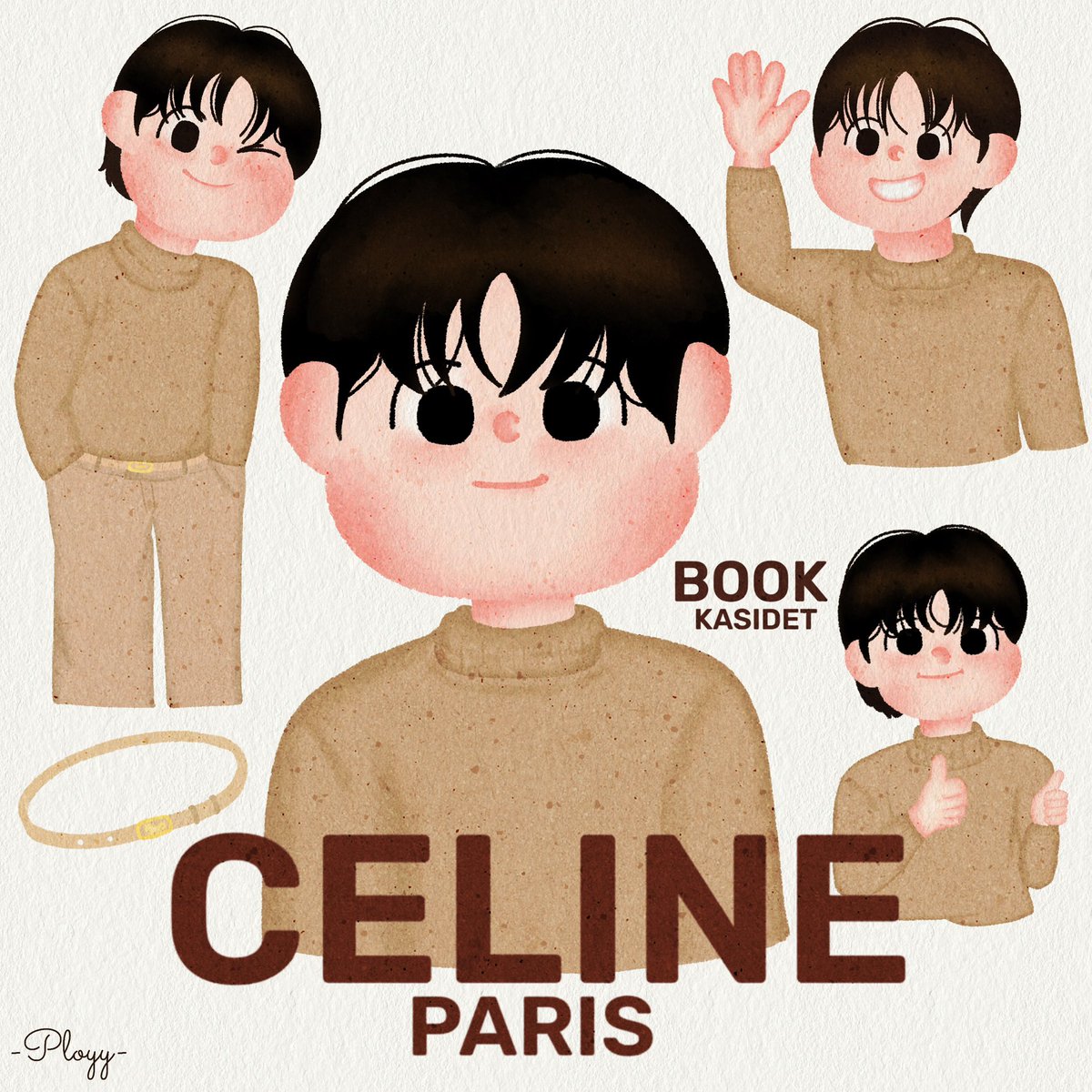 Ploy_Natwara's tweet photo. Book really makes this CELINE look his own. 🤎✨

BOOK X CELINE PFW27 
#BookKasidet 
#Celine #CelineEte2027
 #MichaelRider https://t.co/FfdsmBl2vX