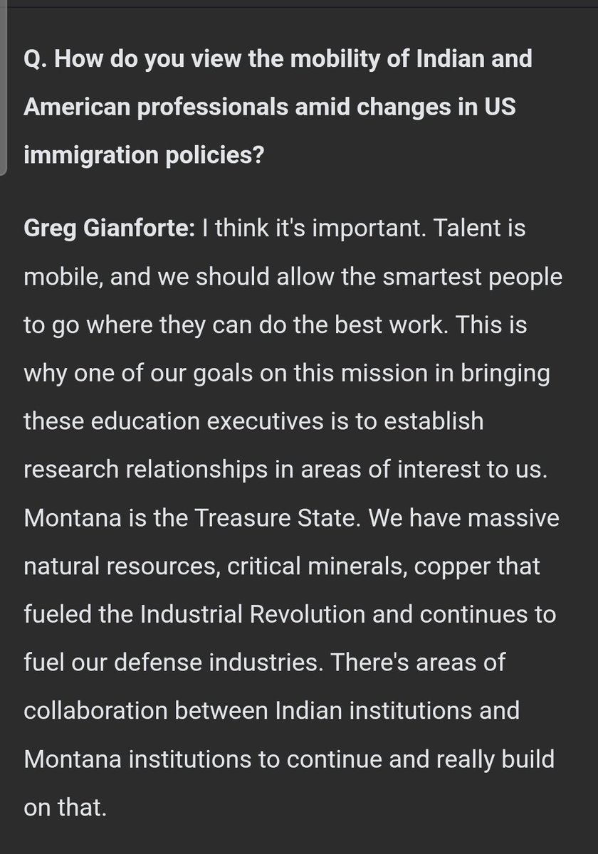 Mrs_Thankful's tweet photo. @GovGianforte Here's an interview he did propping up visa workers to replace Montanans. https://t.co/gPe84r3CyW https://t.co/4b3hseyWaK