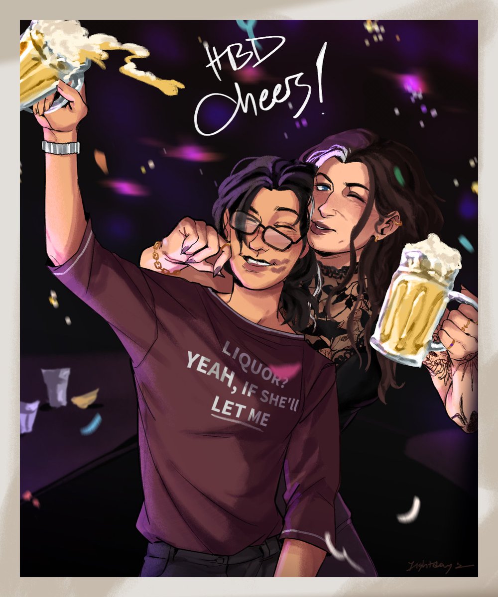 1ightdays_'s tweet photo. A silly bday drawing for @evgar_  🥳🍻 https://t.co/0g831sQRfA