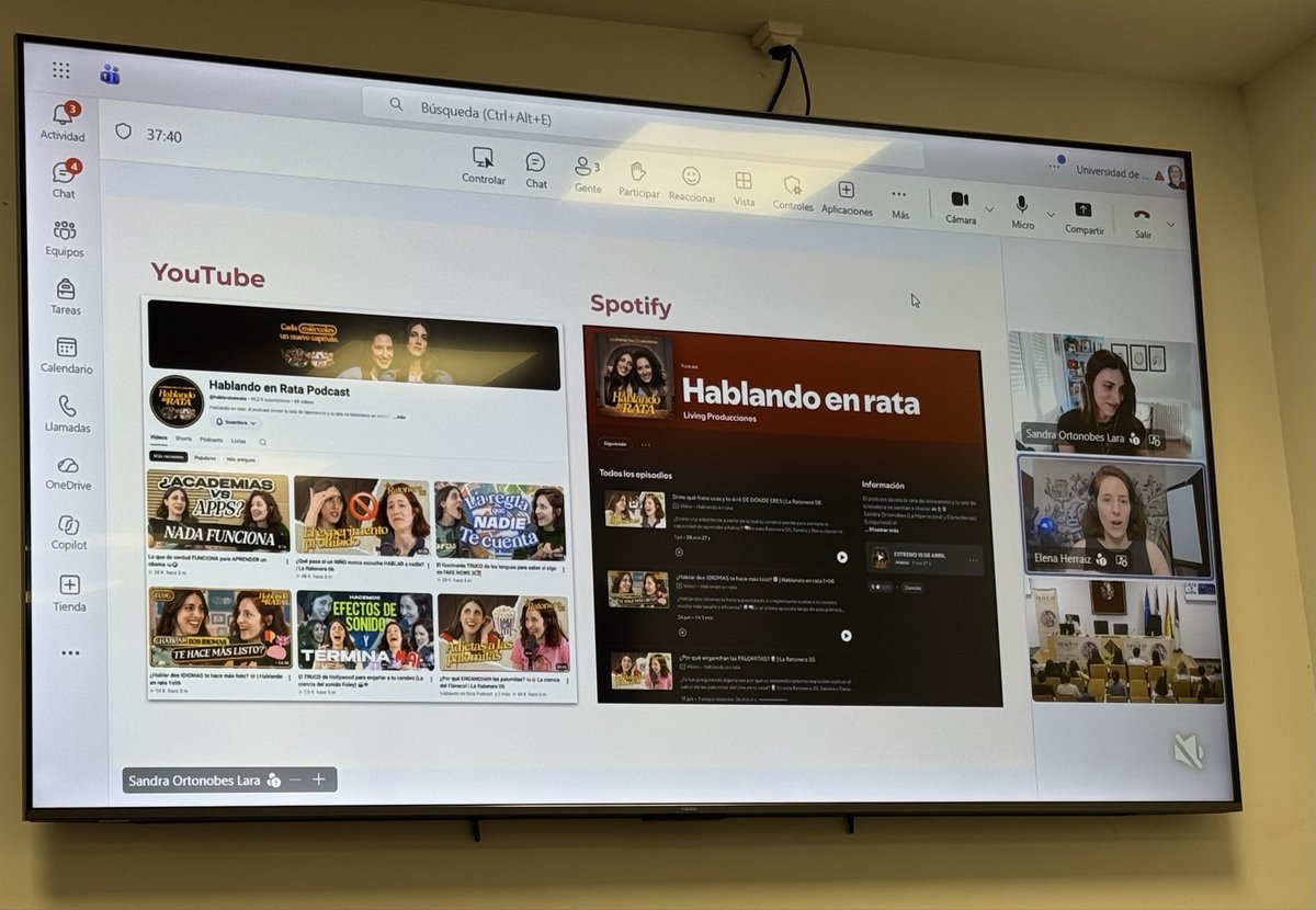 BibliotecaUCLM's tweet photo. Terminamos con risas aseguradas con @lahiperactina y @linguriosa 

Conociendo las tripas de su podcast Hablando en rata que arrasa en @YouTube y @Spotify 

Un tándem espectacular https://t.co/yMYikQ9ftZ
