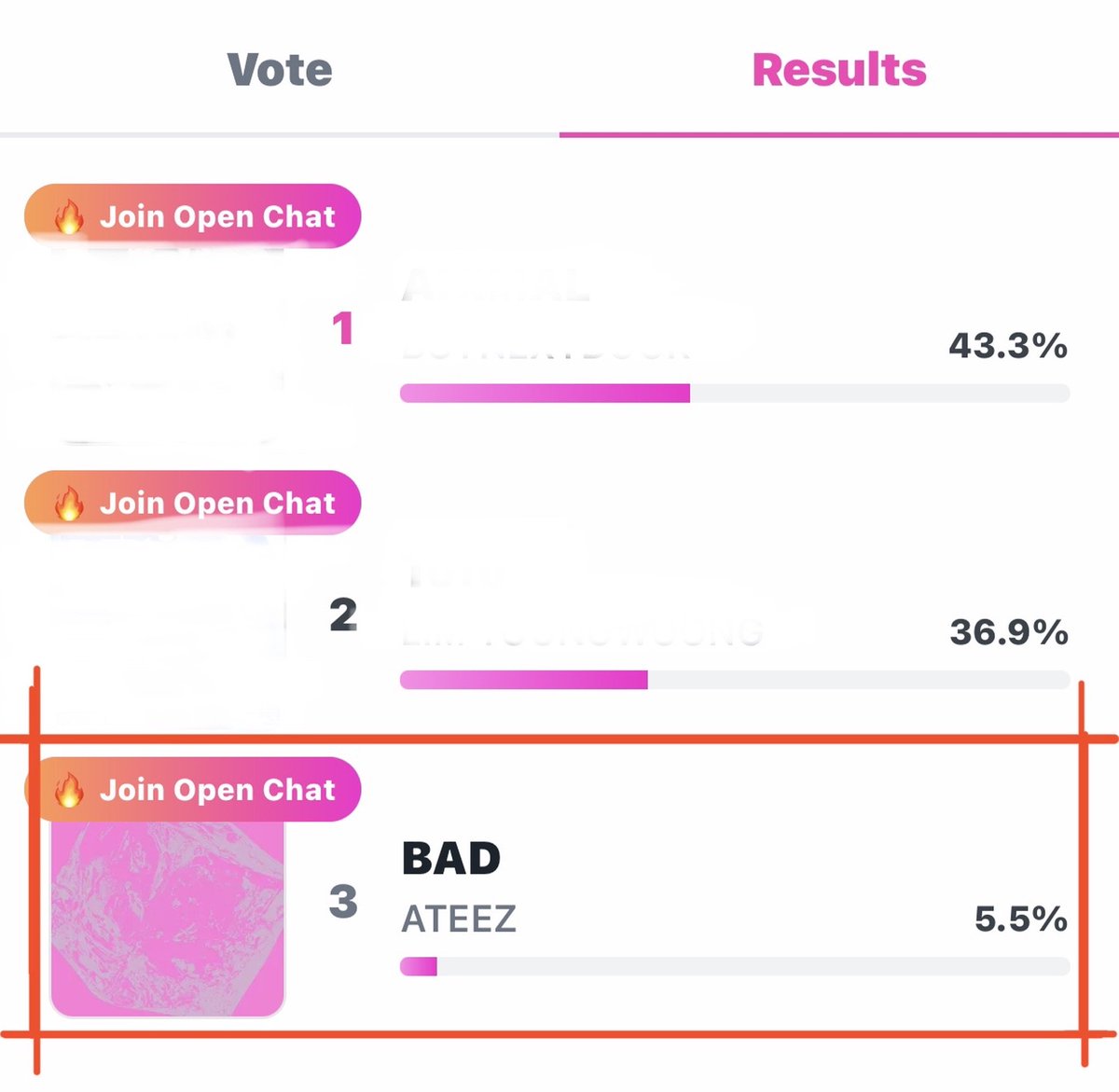 ateezjpeg's tweet photo. 🚨ATINY, your participation can help us bring home BAD’s Triple Crown🏆

- Inkigayo Pre vote is open make sure to cast your votes daily on LiNC app
🔗https://t.co/IDLIdnkAfK
- the k-fanbase is preparing for either Oct 18/Oct 25
so help keep BAD in the Top 3 for the next 2 weeks‼️ https://t.co/hE2EDQcQCw