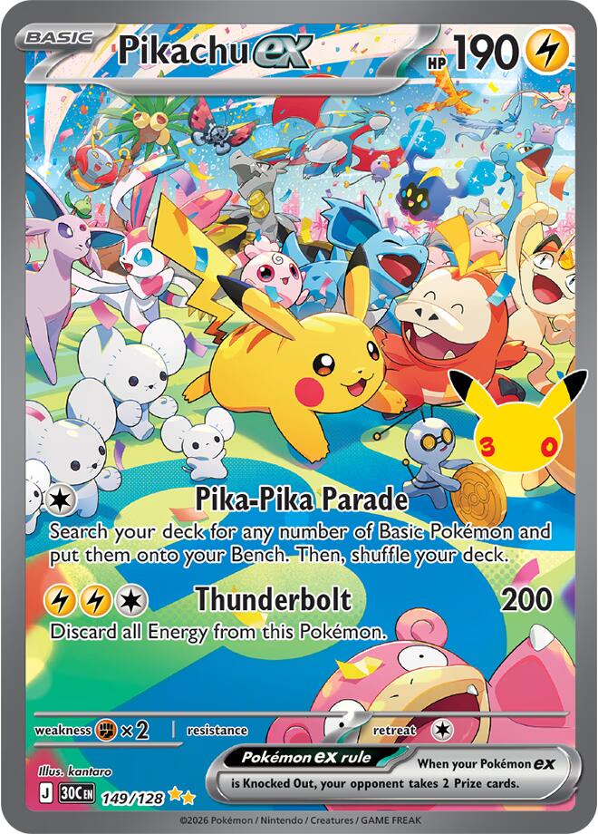 ItsAMansMeal's tweet photo. Pikachu ex 149/128 - the Special Illustration Rare daytime chase - is running about $57 Near Mint on TCGplayer right now. https://t.co/3ehlO0BG4c