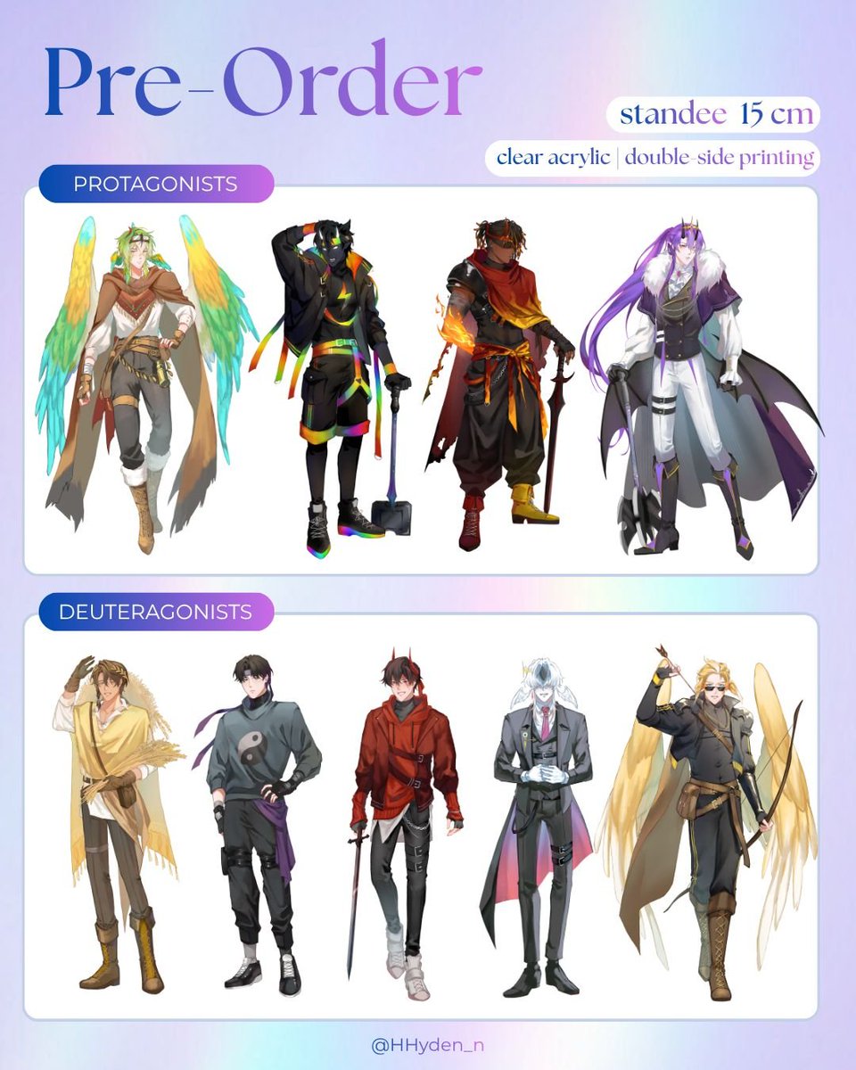 HHyden_n's tweet photo. ⚡️[STOCK]unstablesmp standees 15 cm

✦8$ /character
✦Local&amp;Oversea Shipping✅
✦clear acrylic,two-side printing ,4 mm thick

Quantities are limited If a standee is damaged during transit you'll receive a refund

‼️read below for more information
📢 : https://t.co/CS1nQ4FhWr https://t.co/a777203nV1