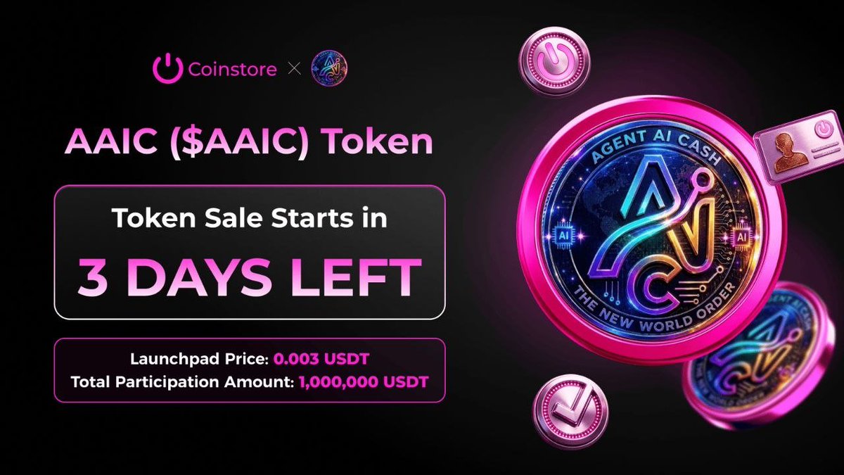 razuali753's tweet photo. 🔥 Agent AI Cash Launchpad starts soon.
3 days remaining until launch.
#AAIC #Launchpad https://t.co/GJysq4VzXc