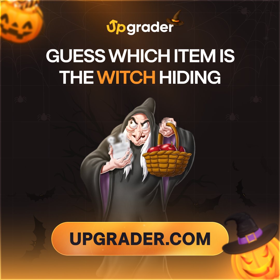 Upgradercom's tweet photo. Starting off with some Halloween content! 🎃

Guess which item the Witch is holding for a chance to win a tip! 👀

Make sure to drop your ID. https://t.co/sVF1HRlY55