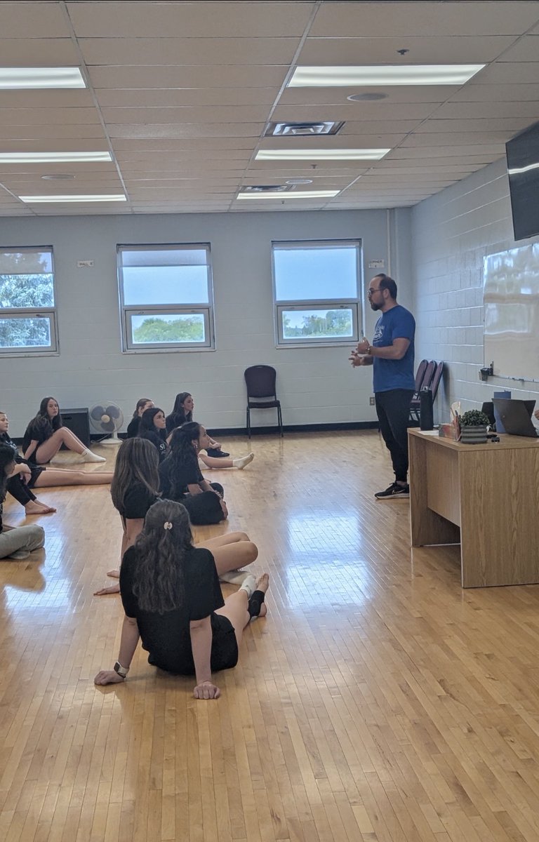 CardinalCarter's tweet photo. A huge thank you to John Maksoud from Erie Shores Rehabilitation for visiting our dance classes last week! John led an incredible workshop focused on injury prevention, proper warm-ups, and keeping our bodies healthy as we train for performance season. https://t.co/KB6JBHAjOo