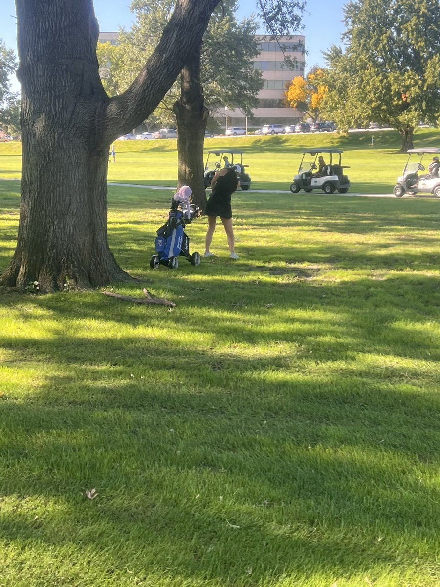 WeRBennington's tweet photo. Cloie Clark, Katie Kos, Hadley Petersen &amp; Grace Pfeifer have joined Makaila Behrens on the course! @BennHSgirlsgolf is competing in the District A-2 Tourney today! Live scoring on the golf Genius app. Code: ENXNYU Go Badgers! #wearebps https://t.co/kg17TTfGeP