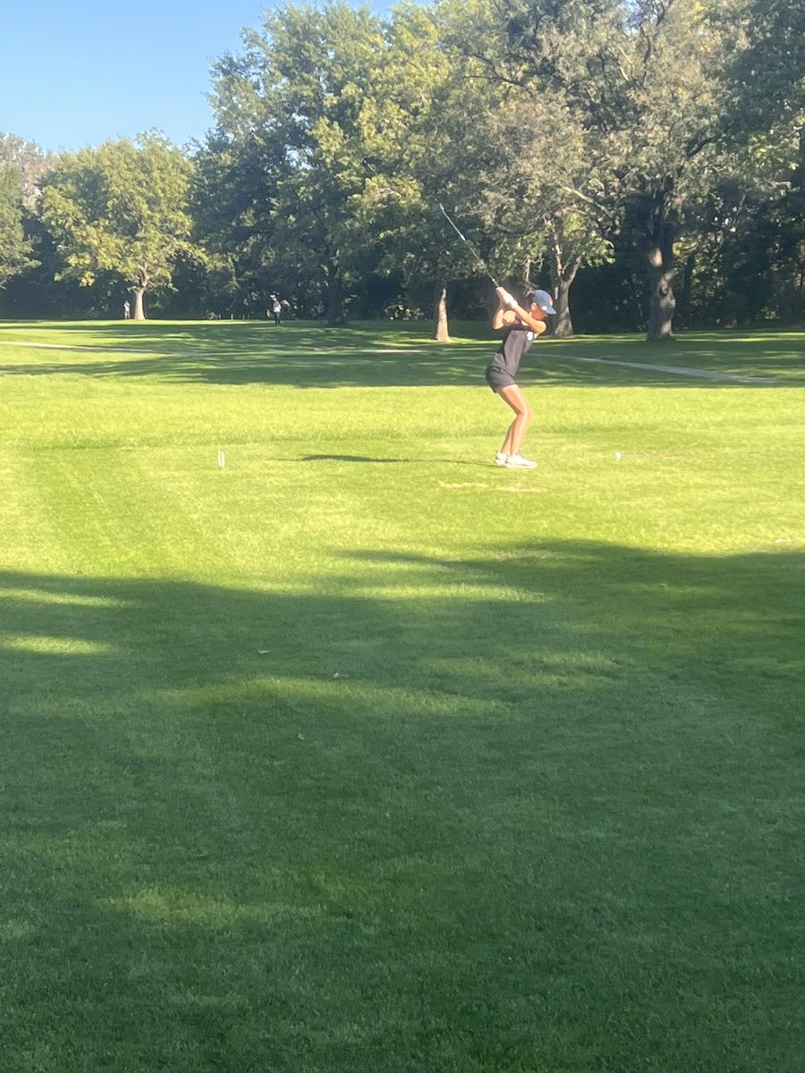 WeRBennington's tweet photo. Cloie Clark, Katie Kos, Hadley Petersen &amp; Grace Pfeifer have joined Makaila Behrens on the course! @BennHSgirlsgolf is competing in the District A-2 Tourney today! Live scoring on the golf Genius app. Code: ENXNYU Go Badgers! #wearebps https://t.co/kg17TTfGeP