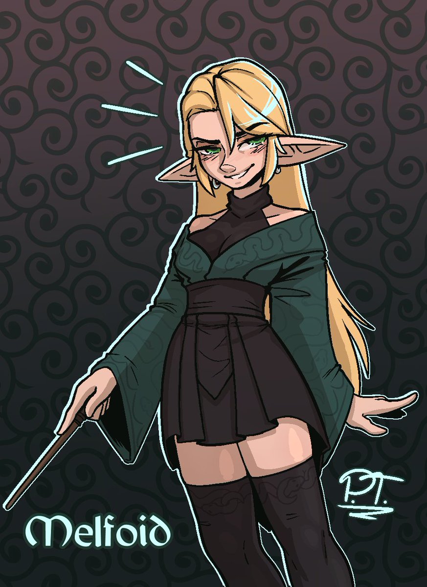 JPT_Arts's tweet photo. Made a more proper Melfoid design to fit with my other elves https://t.co/IAnqa0Z3xf