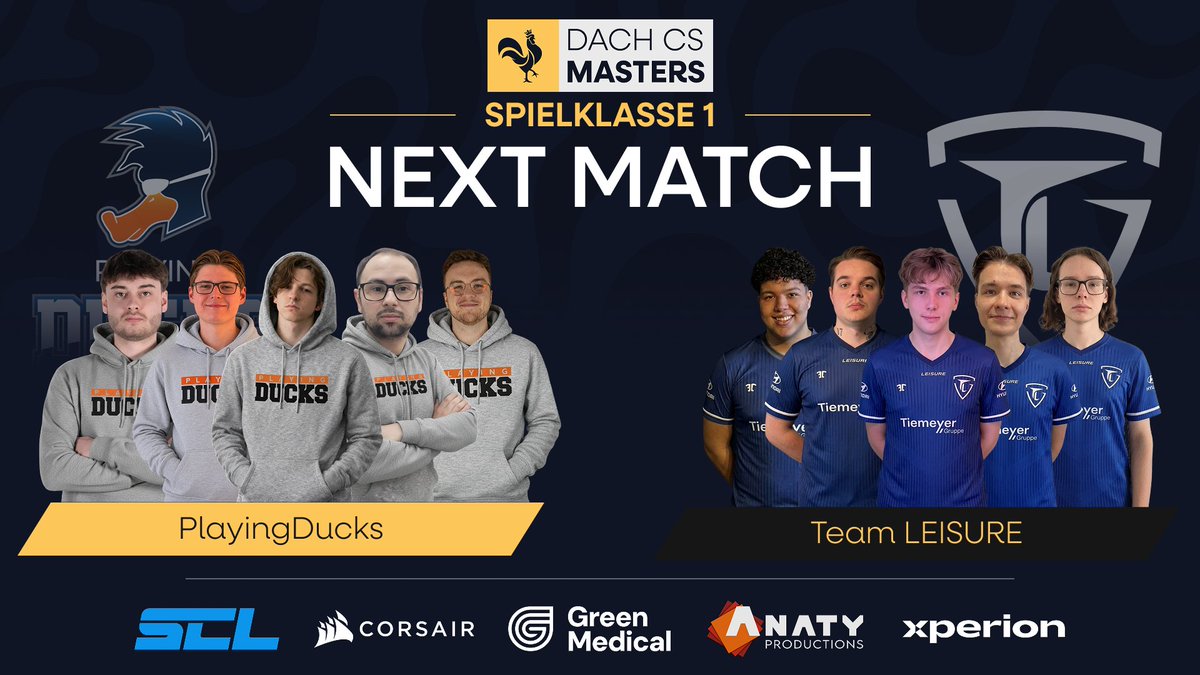 dachcs's tweet photo. Das erste Match der Pufferwoche ist @PlayingDucks vs. @Team_LEISURE ⚔️

⏰ 20:00 Uhr
📺ttv/dachcs
🎙️ @Monka_CS &amp; @FrankfurterTyp 

#DACHCSMasters🐔 https://t.co/hWjoegSr78