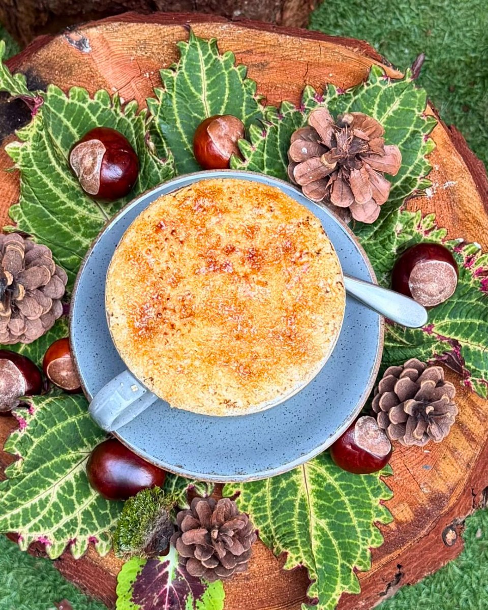 ProjectCoffeeUK's tweet photo. Crème Brûlée Cappuccino ✨
Sweet, rich &amp; cosy. This cappuccino is topped with caramelized brown sugar for that iconic Crème Brûlée crunch. Try this delicious autumn special now, exclusively at #ProjectCoffee #TadpoleGardenVillage #Swindon https://t.co/G2BHkyoKiU