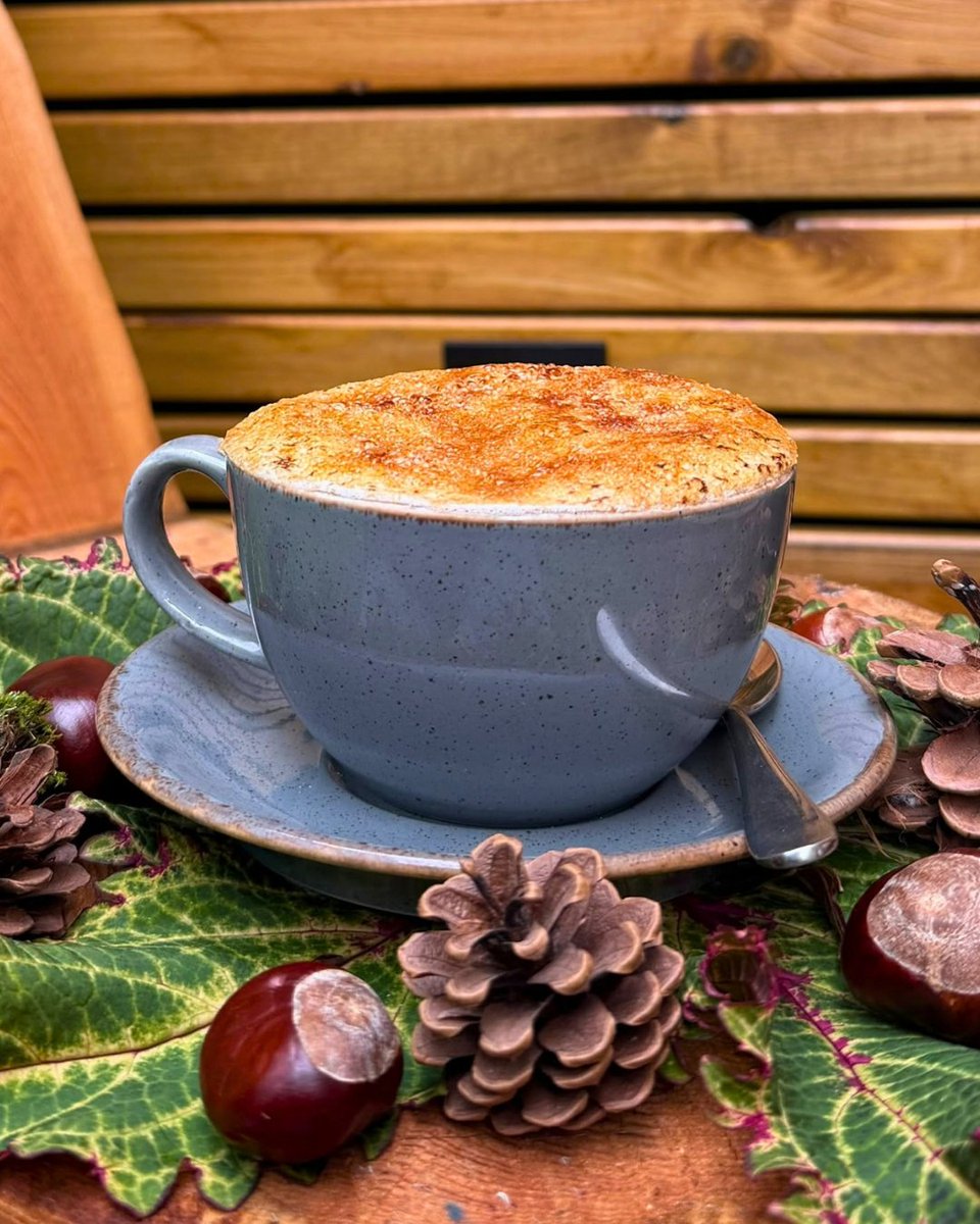 ProjectCoffeeUK's tweet photo. Crème Brûlée Cappuccino ✨
Sweet, rich &amp; cosy. This cappuccino is topped with caramelized brown sugar for that iconic Crème Brûlée crunch. Try this delicious autumn special now, exclusively at #ProjectCoffee #TadpoleGardenVillage #Swindon https://t.co/G2BHkyoKiU