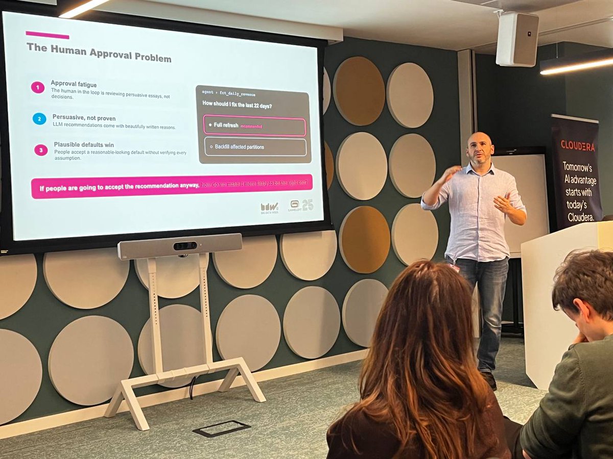 bigdataweek's tweet photo. Giving an agent production access is where the operational questions begin. George Stan from @gameloft looks at how agents already running in production are controlled and monitored, and how mistakes are stopped before they become incidents.
#bdw2026 #productionai #aiops https://t.co/KbJOrRo4pZ