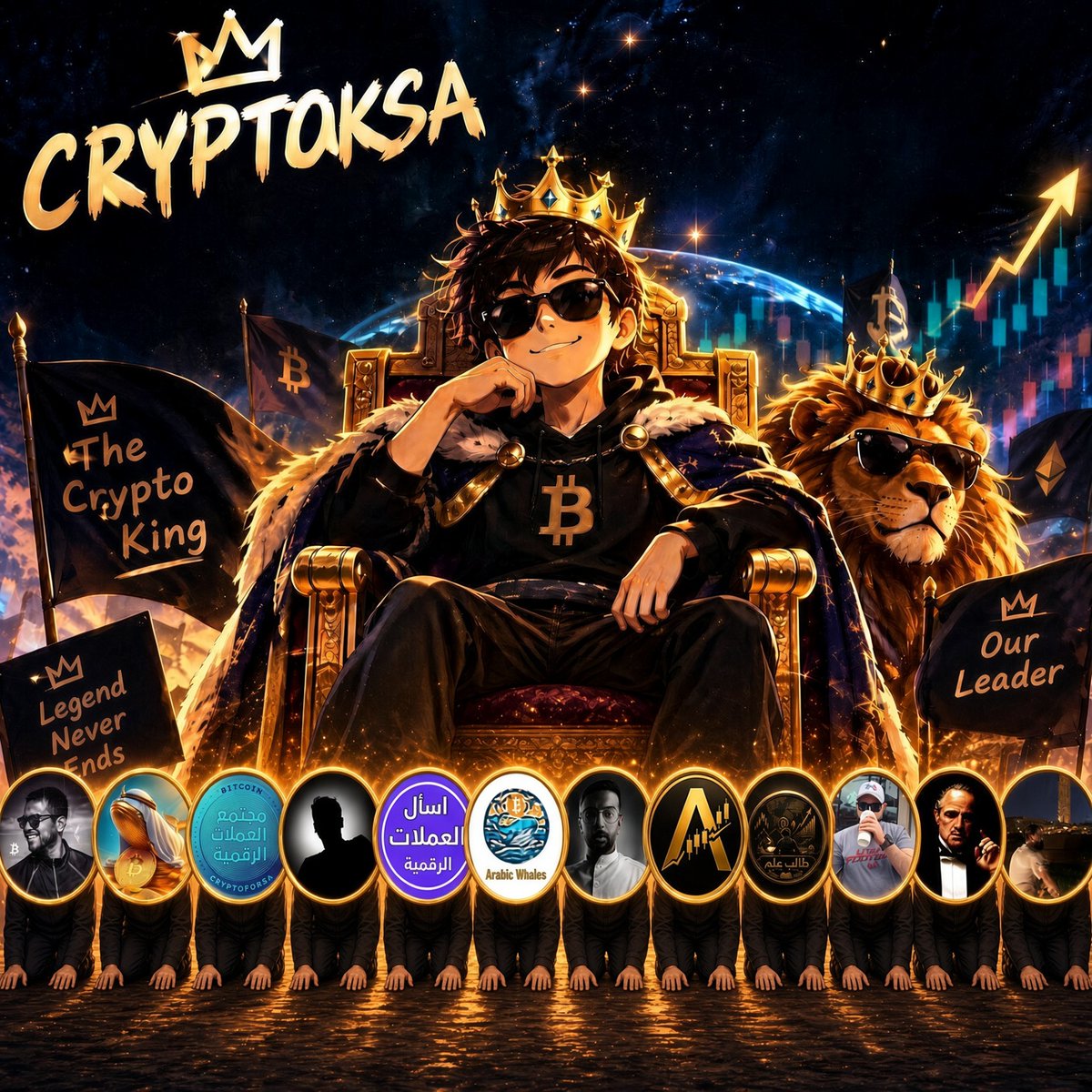 CRYPTOKSA's tweet photo. انتهت المحاكمة 😎🔥
أعلن نفسي ملك الكربتو العربي وزعيمه
بتأييد ساحق من المجتمع العربي 
و هروب المؤثرين من المواجهة
 ،، اعرف مقامك الجديد تمعن جيداً https://t.co/4odN1OBfYM