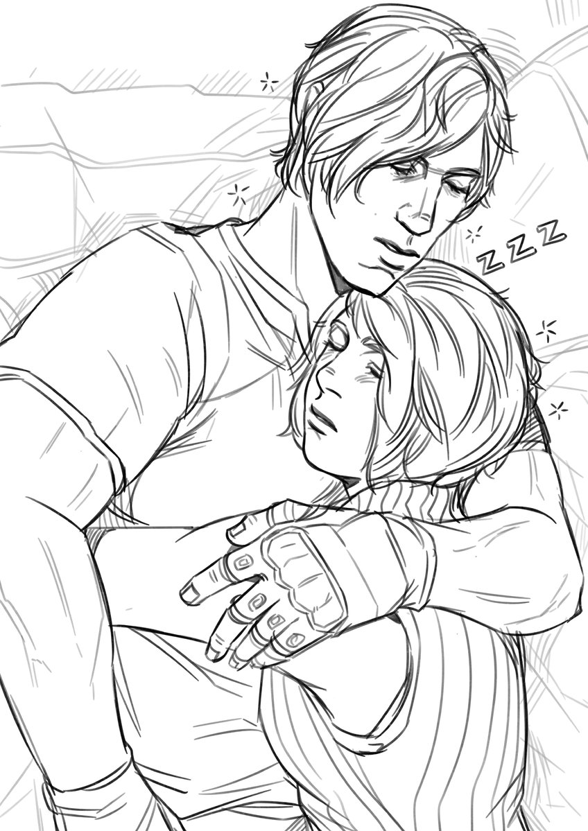 monou_manba's tweet photo. resting💤  #residentevil #leshley #ashleon #re4 https://t.co/s3SBCnI8DB
