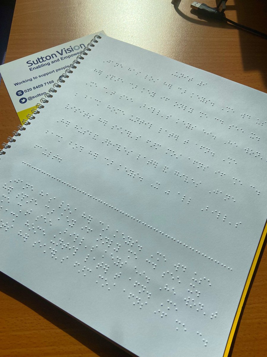 suttonvision's tweet photo. National Braille Week is here! Braille gives blind and visually impaired people tactile access, helping them read signs, elevator buttons, medication labels, menus and transit maps to get around independently. Have you seen one on the way lately? Send us a picture in the comments https://t.co/bvy6GVh8bB