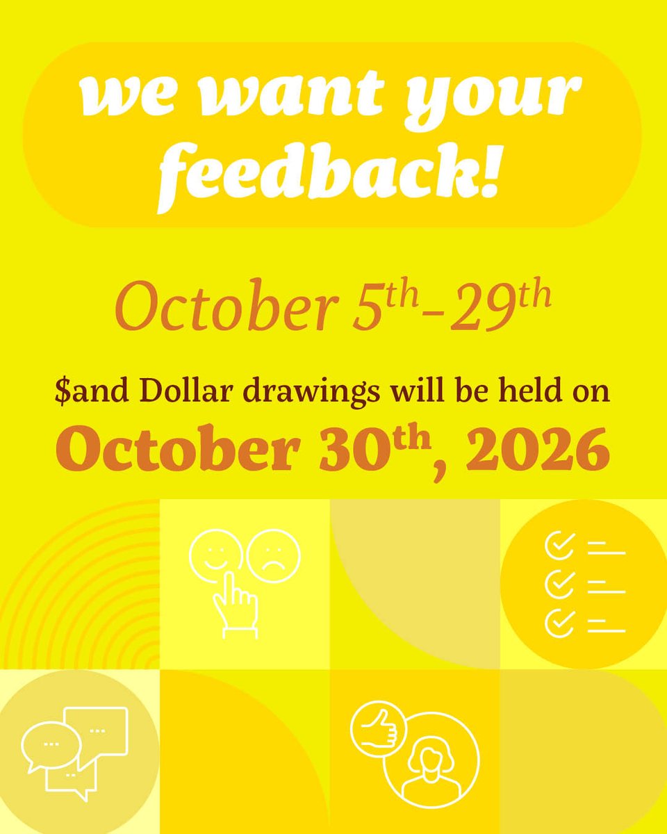 ChinookWinds's tweet photo. We want your feedback! 
Please take a couple of minutes to take our guest survey for your chance to win free slot play! 

Drawings will be held on October 30, 2026. You do not need to be present to win. 

Survey: https://t.co/bbD6Ebsss7 https://t.co/5rufFD0omP
