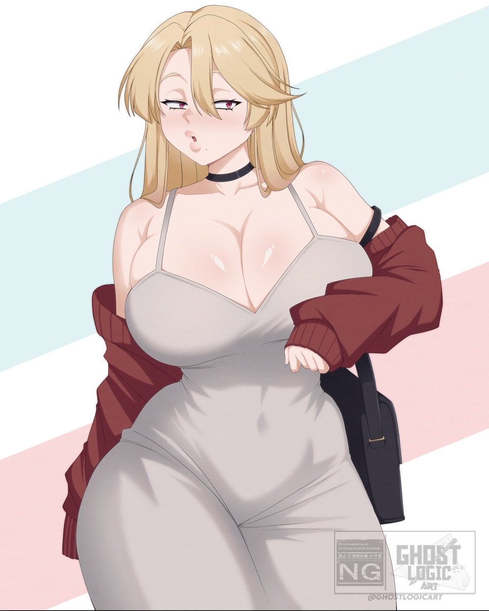 GhostLogicArt's tweet photo. ✨Reiya doesn't wear dresses too often so this might be a bit much for her

💫Also I did this one in a more cel-shade style, I wanted to try something with a faster process time.

"This doesn't look weird right now?"
-Reiya https://t.co/DZb7Wcouhn