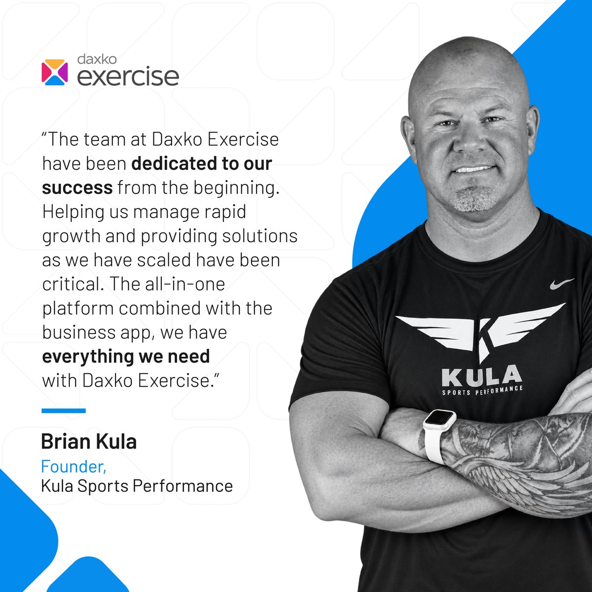 exercise's tweet photo. Rapid growth stops being scary when your platform grows with you.

Brian Kula of Kula Sports Performance runs his entire operation on Daxko Exercise. One place. Everything connected.

See how it works: https://t.co/7EPrnjWTr3

#GymOwner #FitnessBusiness  #GymManagement https://t.co/PbgB0bE6r8