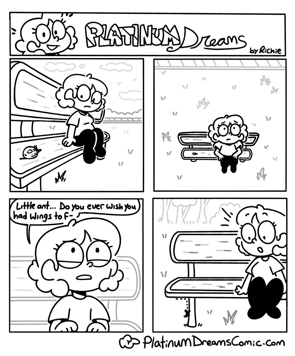 Paper_DawN's tweet photo. Periwinktober Day 5: Strip #261

ya ever just... vent to an ant?

#periwinktober #platinumdreams https://t.co/MBjDYNcrS4