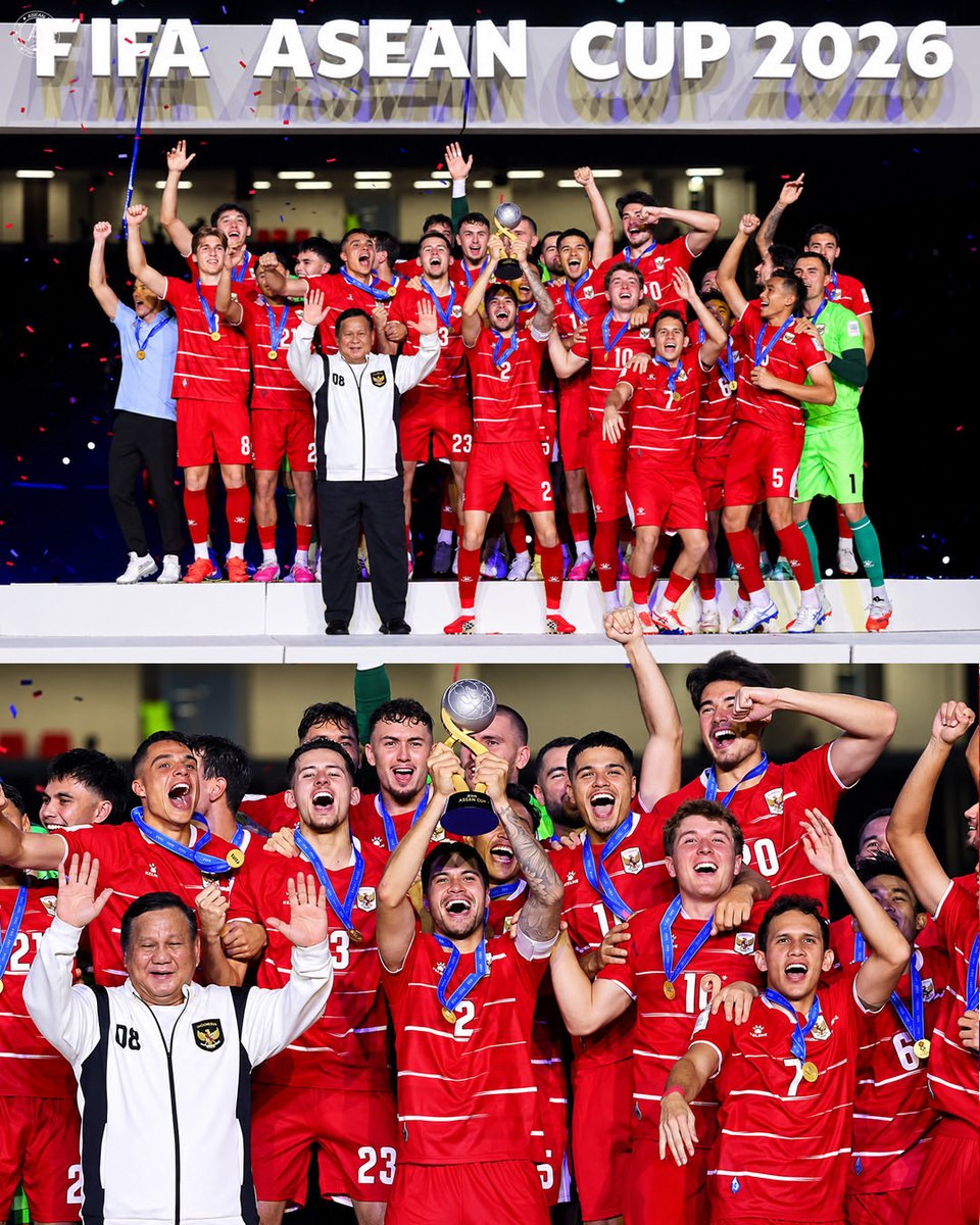 ibrahim66e's tweet photo. اندونيسيا بطلة كأس فيفا للاسيان بعد الفوز بركلات الترجيح 4-2 ضد تايلاند 

في اول نسخة تحت مظلة الفيفا 
الجارودا أبطالاً 🏆 https://t.co/IkN8HLUFwX